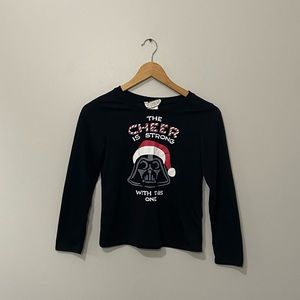 Boys Christmas Star Wars Pajama Top (Size: 10) (Color: Black)